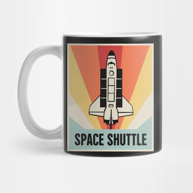 Vintage Style Space Shuttle Poster by MeatMan